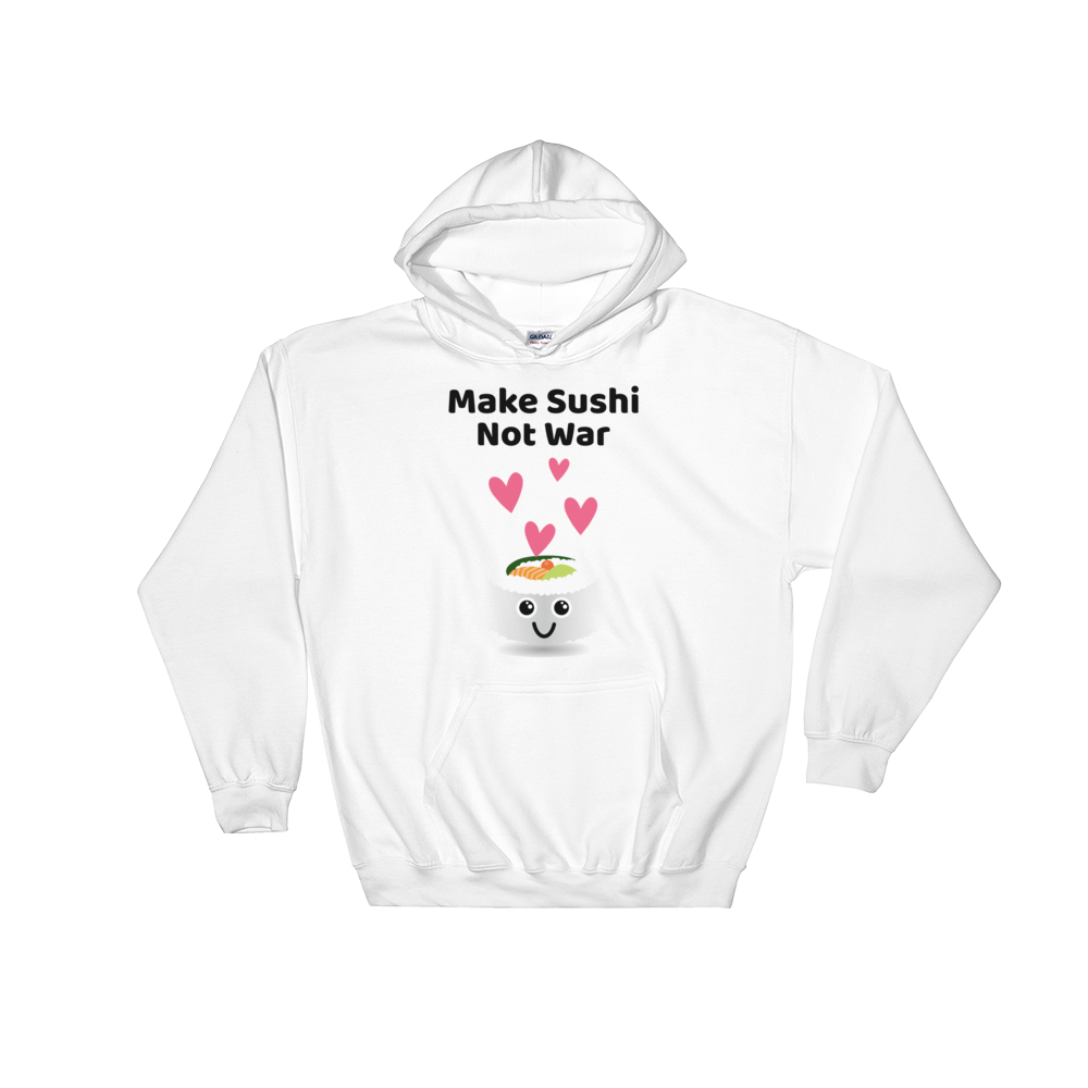 Cute Romance Make Sushi Not War Hoodie