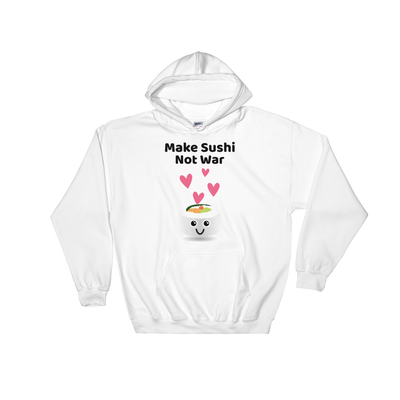 Cute Romance Make Sushi Not War Hoodie