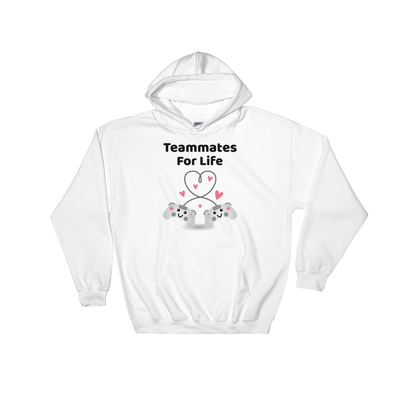 Cute Romance Teammates For Life Hoodie